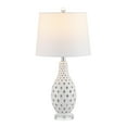 thumbnail image 3 of SAFAVIEH Harlem 25 in. Modern Ceramic Table Lamp, White, 3 of 4