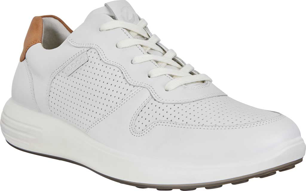 venster ginder radicaal Men's ECCO Soft 7 Runner Perforated Sneaker White/Lion Nubuck 43 M -  Walmart.com