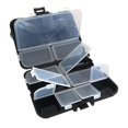 thumbnail image 1 of Fishing Gear Set Holders Hooks Bait Tackle ABS bait storage PP Foldable Organizer Square Storage Box Black, 1 of 8