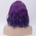 thumbnail image 5 of Unique Bargains Wigs for Women 14" Gradient Purple Curly Wig with Wig Cap, 5 of 6