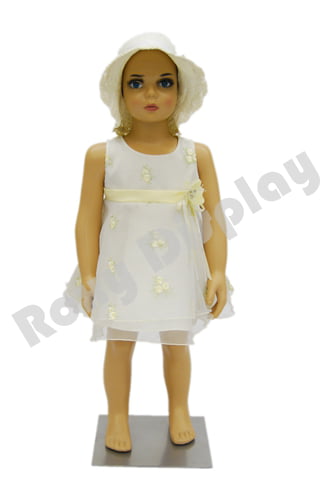 Child girl CB2+1Wig Full body Rotated head Female Mannequin+metal stand arms 