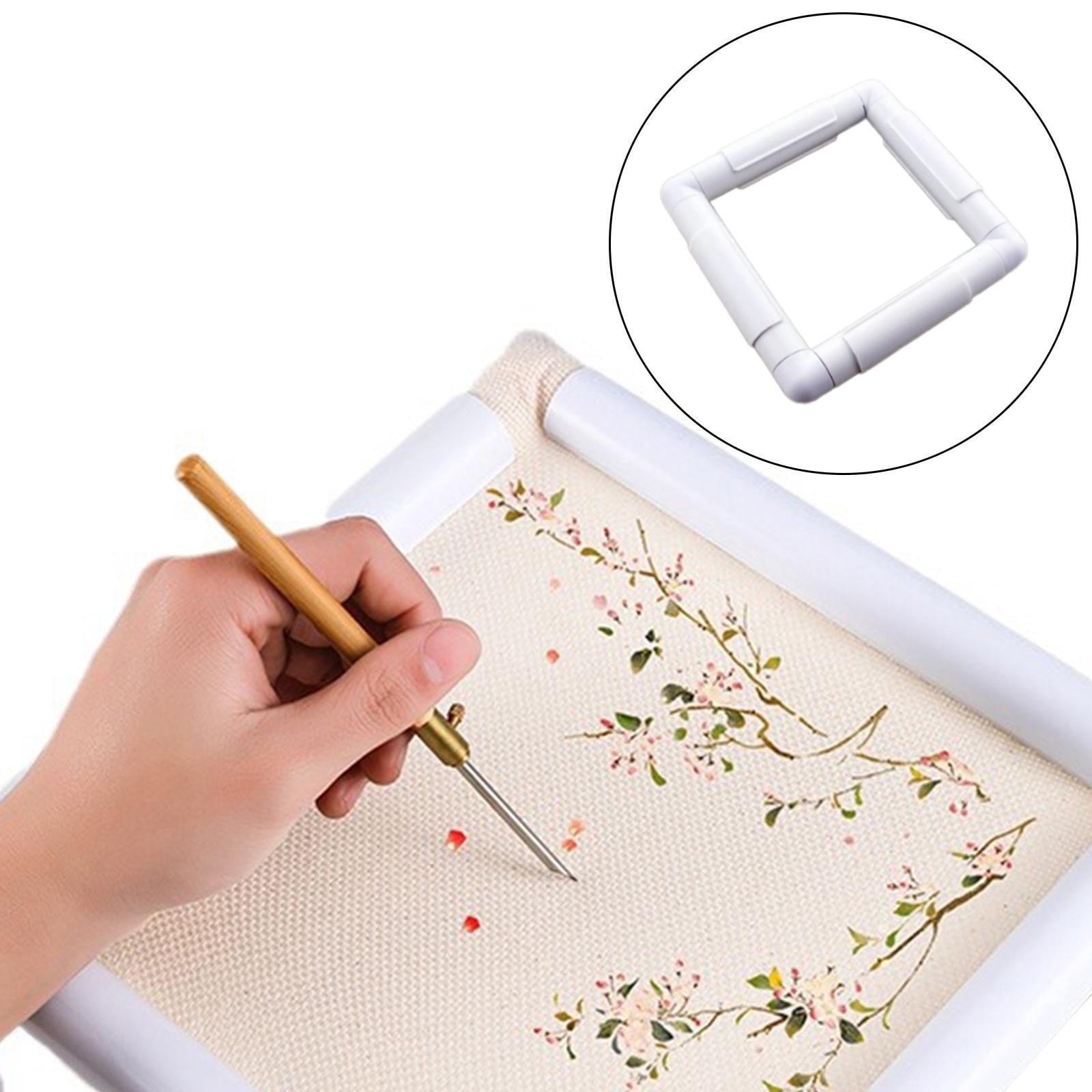 amagogo Cross Stitch Frame Clip Frame Beginners Silk Painting Square Embroidery Hoop 43.1cmx43.1cm