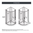 thumbnail image 3 of Miseno Msd3478kit Breeze 35 In. L X 35 In. W X 77 In. H Round Corner Shower Kit - Chrome, 3 of 7