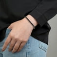 thumbnail image 4 of JeenMata Enorme pulsera de tenis con circonita cúbica negra de corte princesa de 11 quilates para mujer, diseño de eternidad, chapado en oro blanco, 4 of 6