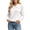 #White 1, variant on Vynhevius Women Sweater Solid Asymmetric Lapel Long Sleeve Casual Loose Knit Pullover Top