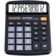thumbnail image 1 of Calculadora escritorio 12 dígitos, pantalla LCD, botones sensibles, poder dual (solar/batería), funciones estándar, CD-2786 (negro), 1 of 3