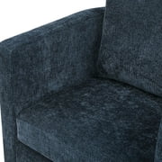 Comfort Pointe Sheldon Navy Blue Fabric Swivel Barrel Accent Chair
