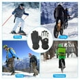thumbnail image 7 of Uxcell Winter Ski Snow Gloves, 1 Pair Waterproof Touchscreen Winter Warming Gloves, Black-white, 7 of 7