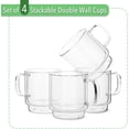 thumbnail image 2 of BTaT- Stackable Espresso Cups, Demitasse Cups, Set of 4 (5.0 oz, 150 ml), 2 of 8