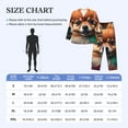 thumbnail image 3 of KLL Colorful Leaf Chihuahua Sleepwear Mens Flannel Pajamas,Long Cotton Pj Set, 3 of 7
