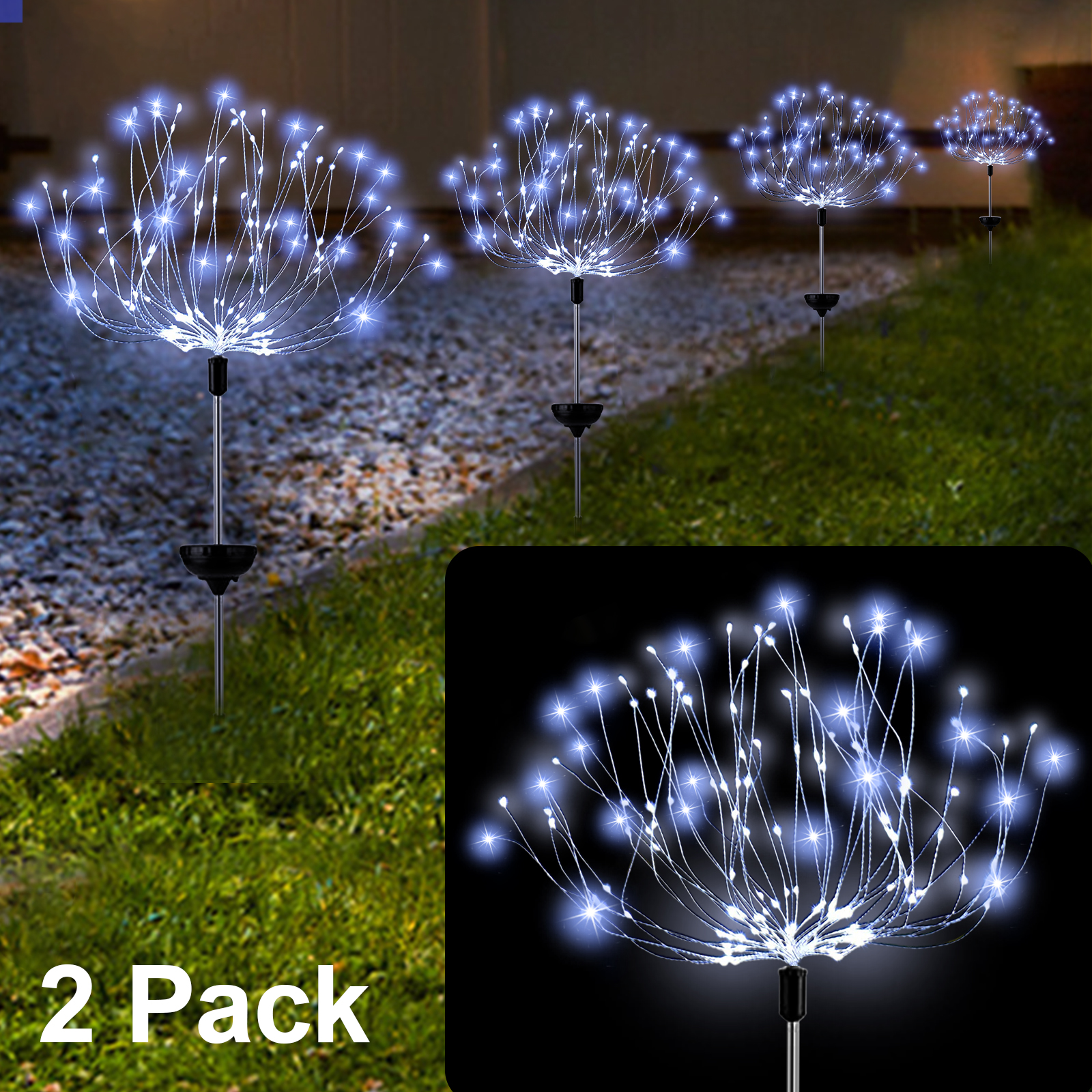 warm white solar garden stake lights