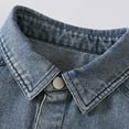thumbnail image 5 of Mifsaly Boys Jean Jacket Oversized Button Down Kids Denim Jackets Lapel Long Sleeve School Uniform Spring Outerwear Casual Preppy Outfits Size 4-15 Years, 5 of 6