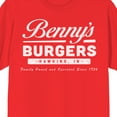 thumbnail image 2 of Stranger Things Benny's Burgers Logo Adult Red Crew Neck Short Sleeve T-shirt-Medium, 2 of 3