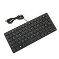 thumbnail image 1 of Ultra Thin Keyboard, 78 Keys Language USB Wired Keyboard Plug and Play, Proof Compact for Bilingual Users, with USB Keyboard Different Language Keyboard in ABS for Daily Use, 1 of 7