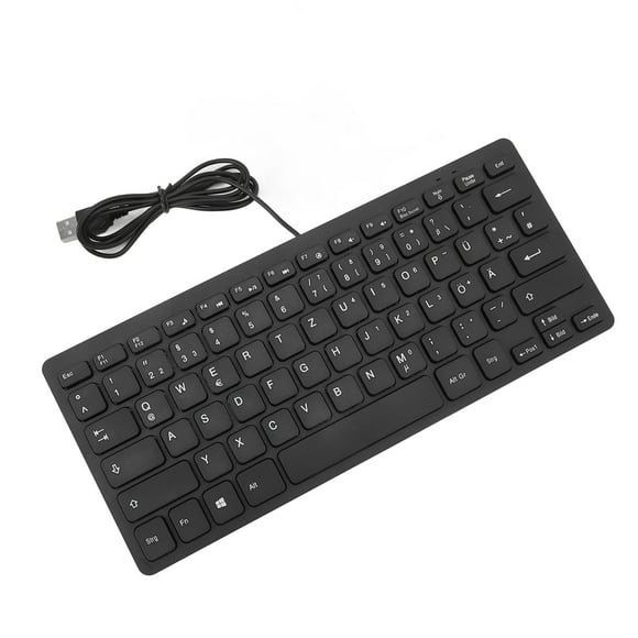 Wired USB Keyboard Both Languages Bilingual Keyboard, Wired Computer Keyboard, 78 Keys USB Ultra Thin Keyboard, Compact Keyboard for English Bilingual Users