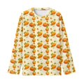 thumbnail image 4 of DISNIMO Thanksgiving Fall Pumpkin Shirt Kids Long Sleeve T Shirt for Girls 7-8 Years Old Shirts Crew Neck Tshirts for Kids Girls Long Sleeve T Shirt Soft Tees for Girls T Shirts Casual, 4 of 7