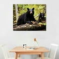 thumbnail image 2 of EastSmooth Canvas Wall Art Decor Black Bear Pictures Poster Print Animal Prints Wall Decor With Framed, 2 of 4