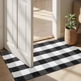 thumbnail image 6 of Buffalo Plaid Doormats Rug 27.5 x 43 Inches Black and White Checkered Rug Cotton Hand-Woven Front Doormat Outdoor or Indoor Rugs for Front Porch, Farmhouse, Entryway, 6 of 6