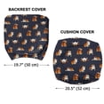 thumbnail image 2 of WIRESTER Split Computer Office Chair Cover Desk Rotating Chair Slipcovers Protector for Universal Rotating Chair, Seat Cover + Backrest Cover - English Bulldog Funny Playful Postures, 2 of 6