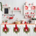 thumbnail image 4 of Mini Wreaths for Cabinets,Artificial French Style Small Xmas Berry Wreaths,Christmas Mini Cabinet Wreath Ring with Bows,Mini Hanging Christmas Wreath Ornament,Perfect for Festive,Xmas,Home, 4 of 4