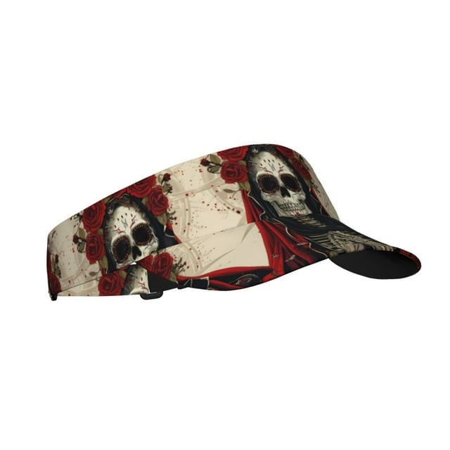 Balery Gothic Skull With Roses Gorra deportiva con visera ajustable para mujer y hombre (talla única)