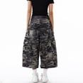 thumbnail image 2 of Womens Capris Casual Cargo Capri Pants Loose Fit Straight Leg Cropped Trousers Camo Camouflage L, 2 of 7