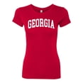 thumbnail image 2 of Wild Bobby State of Georgia College Style Women Slim Fit Junior Tee, 2 of 6