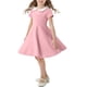thumbnail image 1 of Odeerbi Vestido A-Line de Verano Para Niñas Vestido Con Cuello Peter Pan Acampanado Vestido de Columpio Color Sólido Manga Corta, 1 of 4