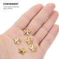 thumbnail image 3 of WHAMVOX Golden Acrylic Flatback Stars for Craft Decoration 100pcs Five Pointed Star Beads for Clothes Shoes, 3 of 7