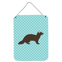 Carolines Treasures BB8043DS1216 Sable Marten Blue Check Wall or Door Hanging Prints