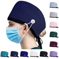 thumbnail image 1 of Women's Hair Cover Cap, Solid Color with Snap Button for Adjustable Fit, for Kitchen, Hospital, Salon & Household Chores Pink, 1 of 3