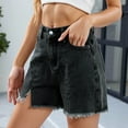 thumbnail image 7 of OSOLU Solid Color Jean Shorts For Women High Waisted Casual Denim Shorts Cute Trendy Summer Denim Jorts With Pockets Daily Relaxed Fit Breathable Bottoms, 7 of 7