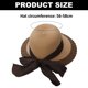thumbnail image 2 of Sombrero de paja para mujer con circunferencia de 56-58cm, sombrero para el sol de verano, sombrero plegable de ala grande anti-ultravioleta para el sol, sombrero protector solar para cubrir la cara, 2 of 5