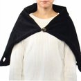 thumbnail image 4 of Mantón y abrigo de lana cálido con calefacción USB, manta calefactora eléctrica inteligente para el hogar, manta calefactora, invierno eléctrico negro, 4 of 5