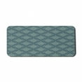 thumbnail image 1 of Damask Computer Mouse Pad, Rhythmic Ivy Like Botanical Elements Diagonally Arranged Pattern, Rectangle Non-Slip Rubber Mousepad X-Large, 35" x 15" Gaming Size, Slate Blue Laurel Green, by Ambesonne, 1 of 2