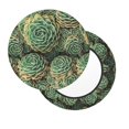 thumbnail image 2 of Kll Succulents Round Bar Chair Cushion Cover 13 Inch,Bar Stool Protector With Elastic, Soft Washable, 2 of 7