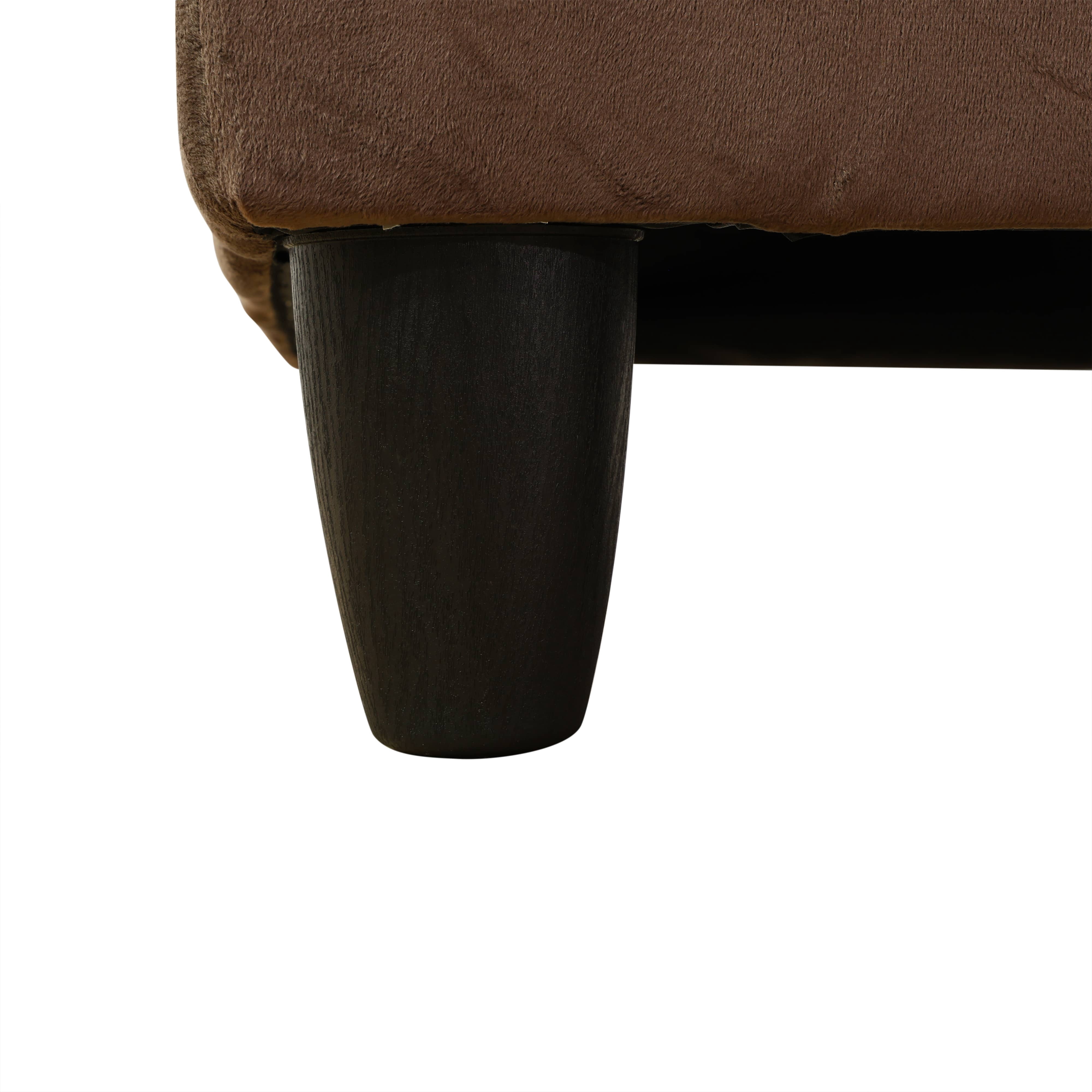 MAYEERTY Microfiber 3-Piece Living Room Sofa Set，Brown