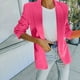 thumbnail image 3 of Chaqueta Umfun para mujer, blazer de talla grande para mujer, blazer de manga larga para trabajo, chaqueta de traje con solapa., 3 of 7