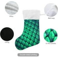 thumbnail image 3 of Mermaid Dragon Scales Christmas Stockings Cartoon Christmas Presonalized Large Stocking Sock, Set of 2 Xmas Party Winter Decor Candy Bag Family Holiday Gift, 17.7 Inch, 3 of 7