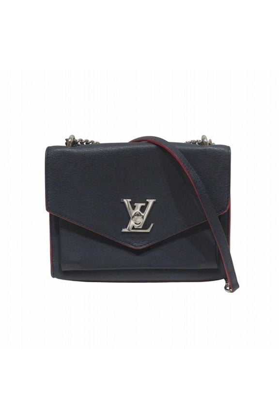 Pre-Owned Louis Vuitton MyLockme BB M53196 Marine Rouge Turnlock Closure Handbag Shoulder Bag...