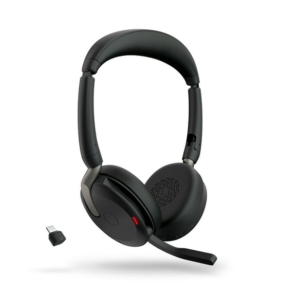 Jabra Evolve2 65 Flex - Wireless Stereo Headset with Bluetooth, Noise-cancelling Jabra ClearVoi