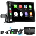 thumbnail image 1 of HAUXIY Pantalla Apple Carplay Inalámbrica para Coche 4K Dash Cam, Apple Carplay Portátil de 9" y Estéreo Auto Android Auto, con Cámara de Respaldo 1080p, Navegación GPS/Enlace Espejo/Control de Voz/Bl, 1 of 5