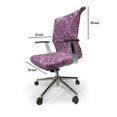 thumbnail image 4 of Ambesonne Floral Office Chair Cover Stretchable High Back, Lace Trippy Flowers Leaf, Magenta Pink Plum, 4 of 6