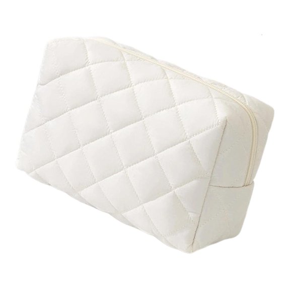Travel Toiletry with Quilted Shell, Cosmetic Bag for Makeup, Desk Essentials, Everyday Packing Use by LUVNIMB