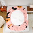 thumbnail image 4 of Manfei Cute Ghost Print Fitted Sheet Queen,Cute Halloween Pumpkin Face Bedding,3 Pieces,1 Fitted Sheet and 2 Pillowcases, 4 of 6