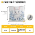 thumbnail image 2 of Uutvery Easter Pillow Cover 18x18 Inches, Polyester Decorative Cushion Case with Drawing Space, Soft Holiday Throw for Sofa Bed, Gift for Women Men Family, 2 of 6