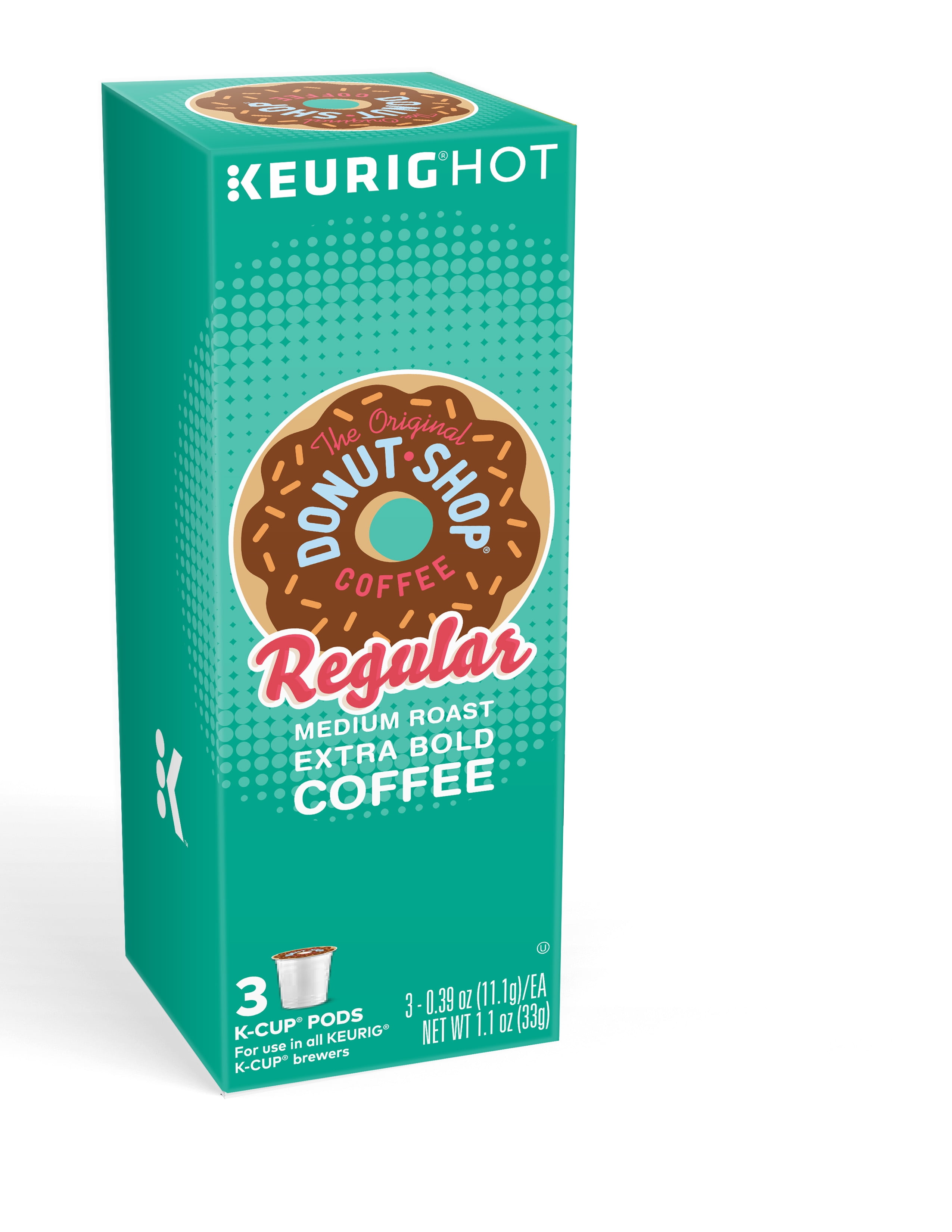 The Original Donut Shop Regular Keurig Single-Serve K-Cup Pods, Medium Roast Coffee, 3 Count