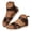 Brick Red, variant on Womens Platform Sandals Criss Crooss Cork Footbed Slip on Shoes Comfortable Summer Beach Walking Sandal Size 9.5