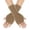 Khaki, variant on Women's Knit Fingerless Arm Gloves, Striped Pattern Sleeve Warmers, Cold Weather Arm Warmers, Thermal Half Finger Gloves, Stretchable Wrist to Elbow Warmth Covers A