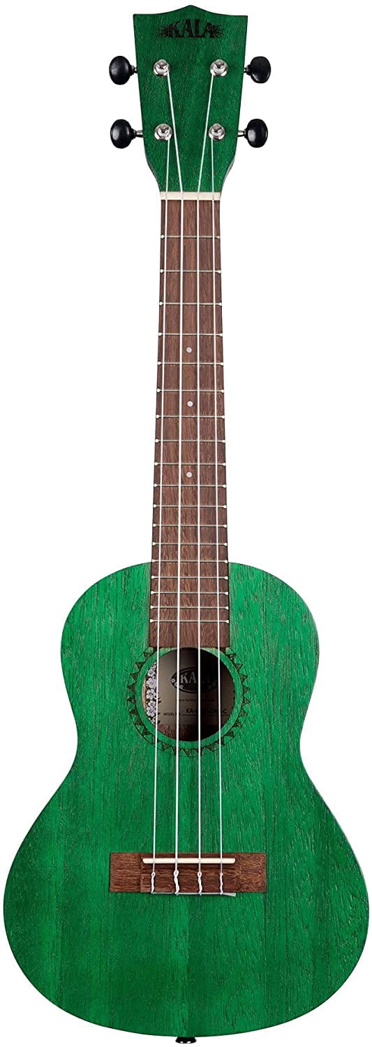 Kala Brand Music Co. Watercolor Meranti Collection, 4-String Ukulele, Right, Green, Concert (KA-MRT-GRN-C)
